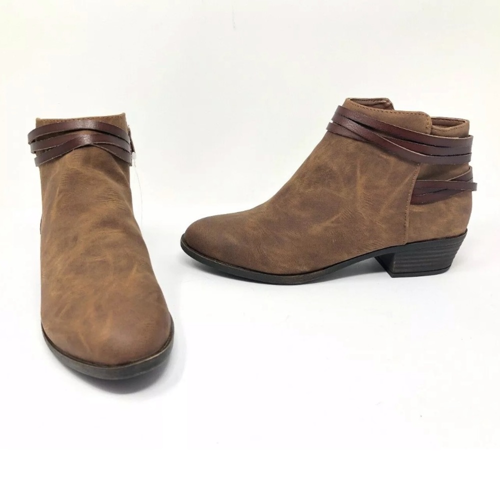 New Madden Girl Booties Ankle Boots Faux Leather